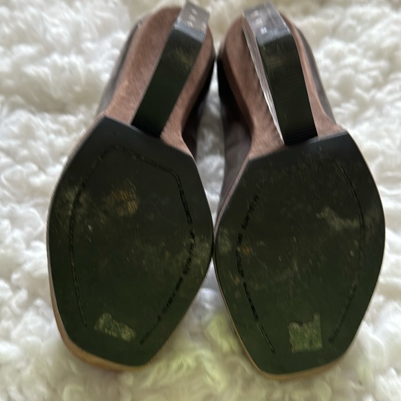 AllSaints Spitafield Ovid Lucite Clear Platform Wedge Heel Pump Women US 9 EU 39 - Picture 5 of 5